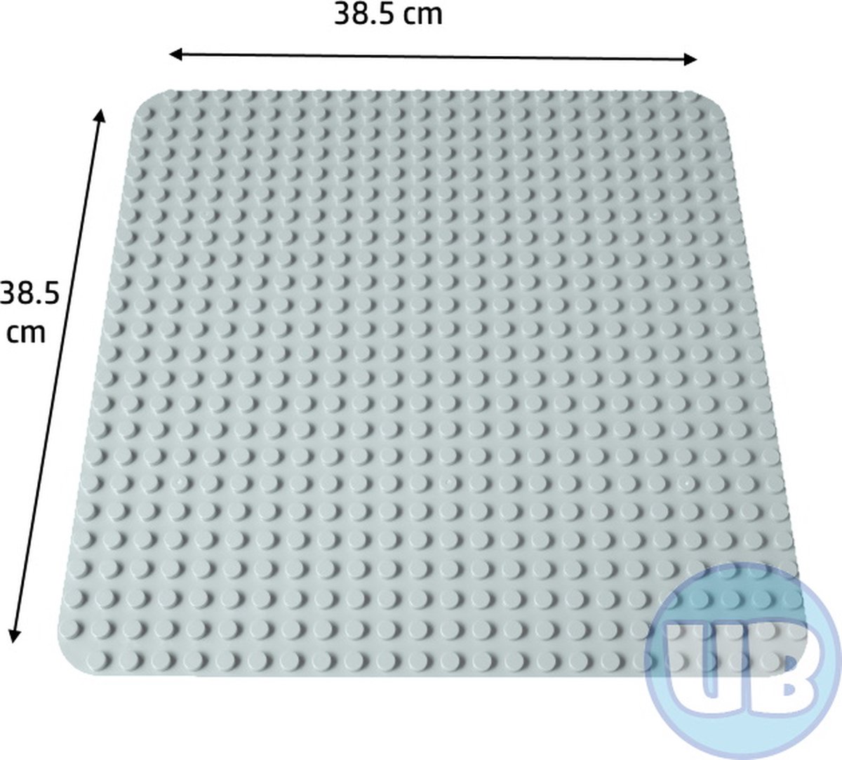 Uniblocks | Grote bouwplaat lichtgrijs - 38,5 x 38,5 cm | Onderdelen: 1 | lichtgrijs